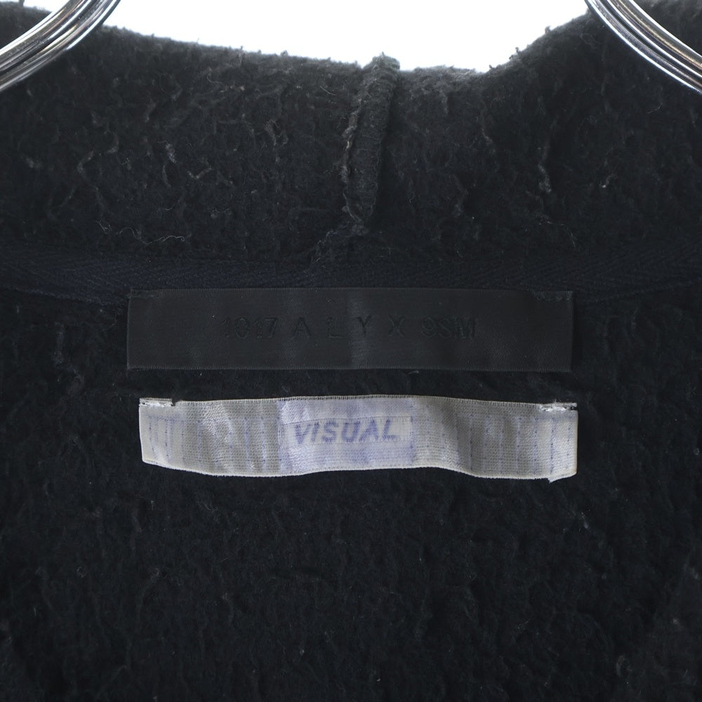 1017 ALYX 9SM(アリクス) Zip Up Hoodie ロゴ刺繍 ジップアップスウェットパーカー フーディー ブラック