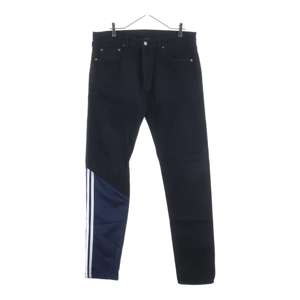 VETEMENTS(ヴェトモン) 19SS ×Levi's Denim Pants リーバイス ジャージ切替 デニムパンツ ブラック MSS193020