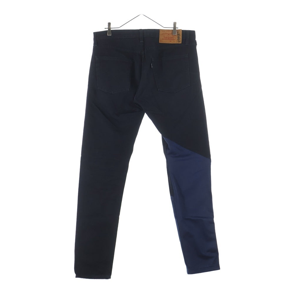 VETEMENTS(ヴェトモン) 19SS ×Levi's Denim Pants リーバイス ジャージ切替 デニムパンツ ブラック MSS193020