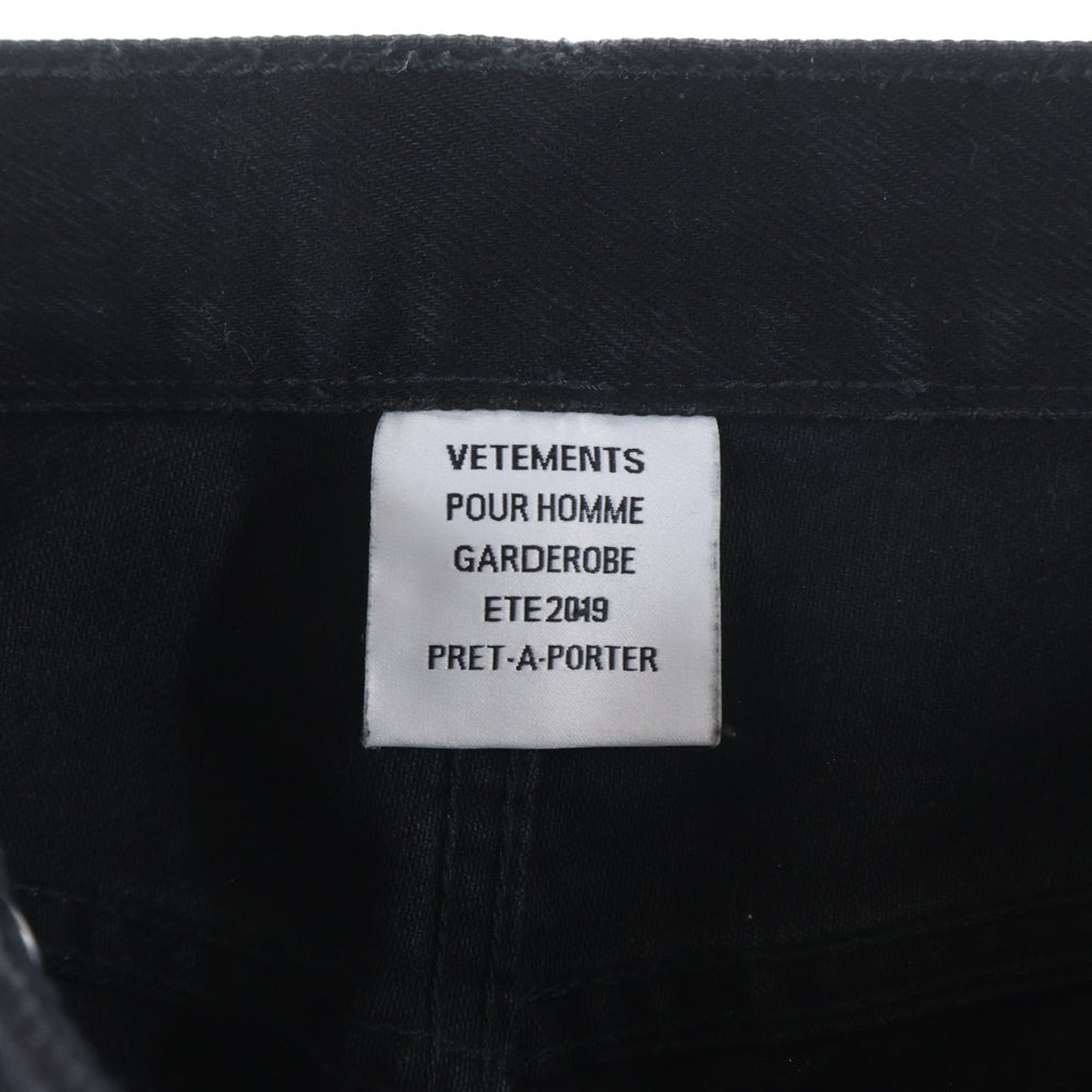 VETEMENTS(ヴェトモン) 19SS ×Levi's Denim Pants リーバイス ジャージ切替 デニムパンツ ブラック MSS193020