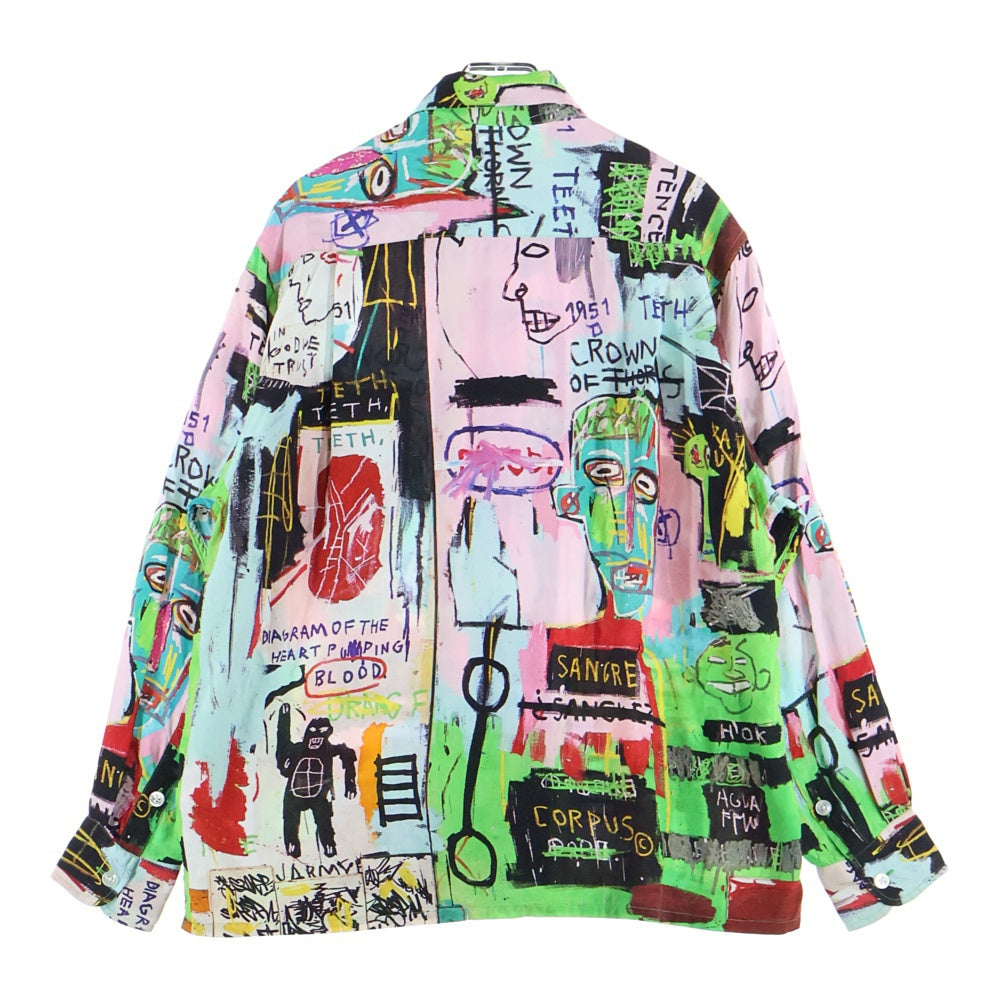 WACKO MARIA(ワコマリア) ×JEAN MICHEL BASQUIAT HAWAIIAN SHIRT ×ジャン ミッシェル バスキア レーヨン 長袖 総柄 ハワイアン アロハ シャツ マルチ