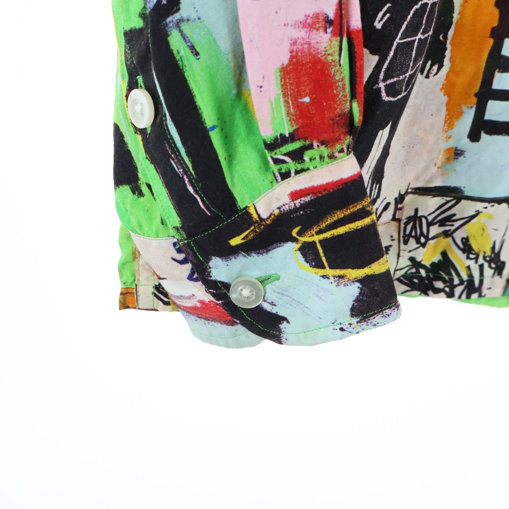 WACKO MARIA(ワコマリア) ×JEAN MICHEL BASQUIAT HAWAIIAN SHIRT ×ジャン ミッシェル バスキア レーヨン 長袖 総柄 ハワイアン アロハ シャツ マルチ