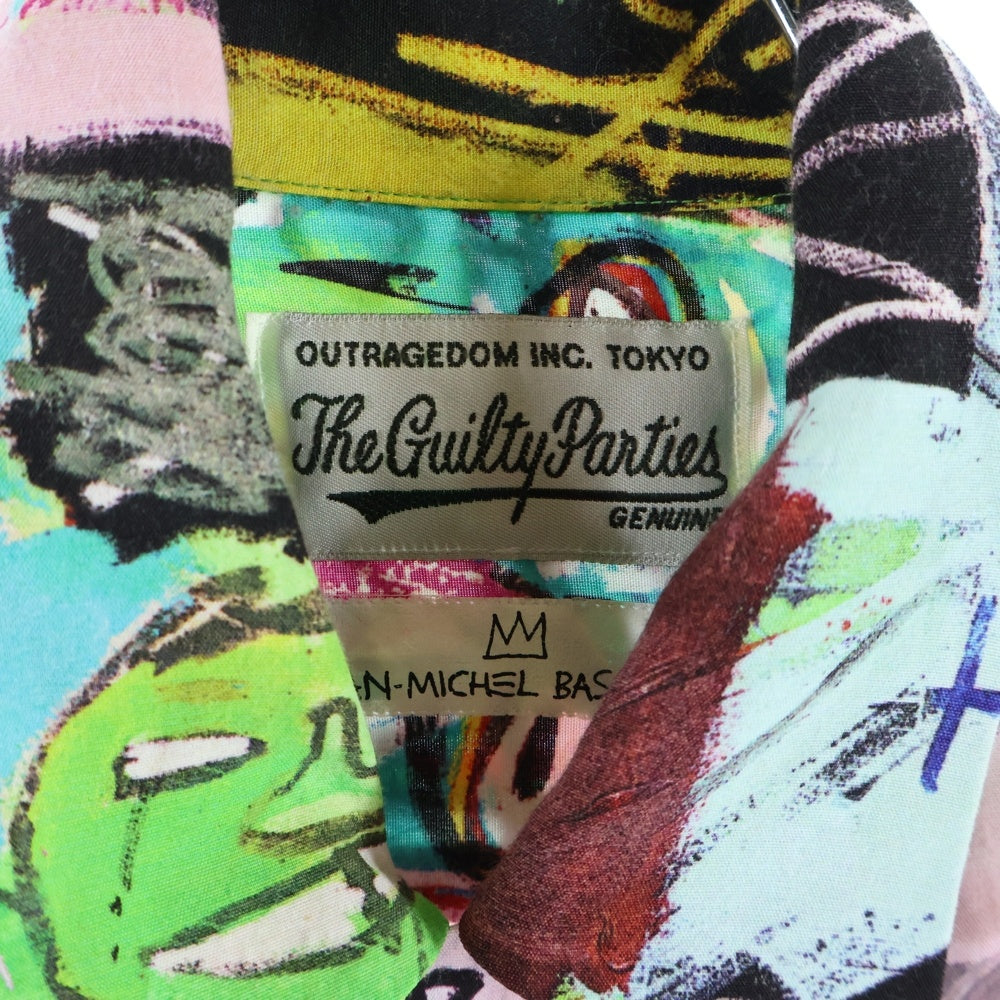 WACKO MARIA(ワコマリア) ×JEAN MICHEL BASQUIAT HAWAIIAN SHIRT ×ジャン ミッシェル バスキア レーヨン 長袖 総柄 ハワイアン アロハ シャツ マルチ