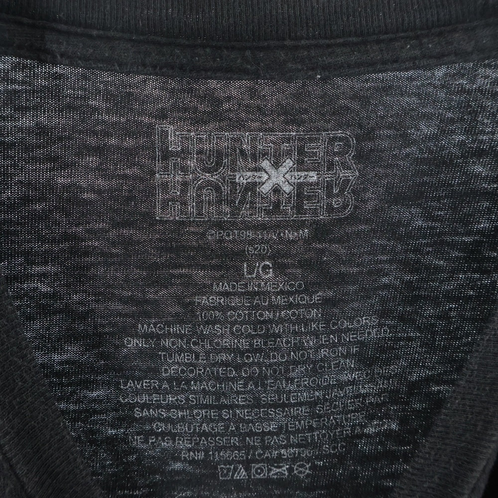 NO BRAND(ノーブランド) Hunter×Hunter ハンター×ハンター キャラクター プリンテッドTシャツ カットソー ブラック