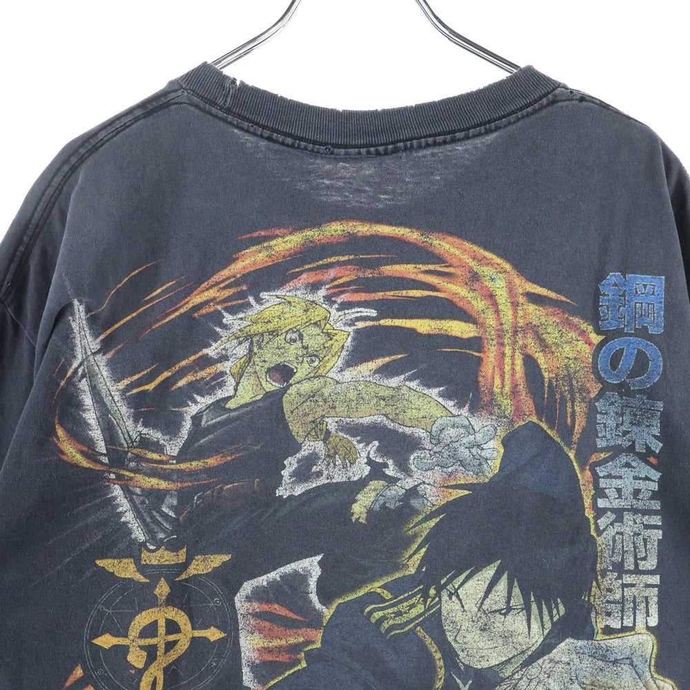 VINTAGE(ヴィンテージ) Fullmetal Alchemist 鋼の錬金術師 キャラクター プリンテッドTシャツ カットソー ブラック