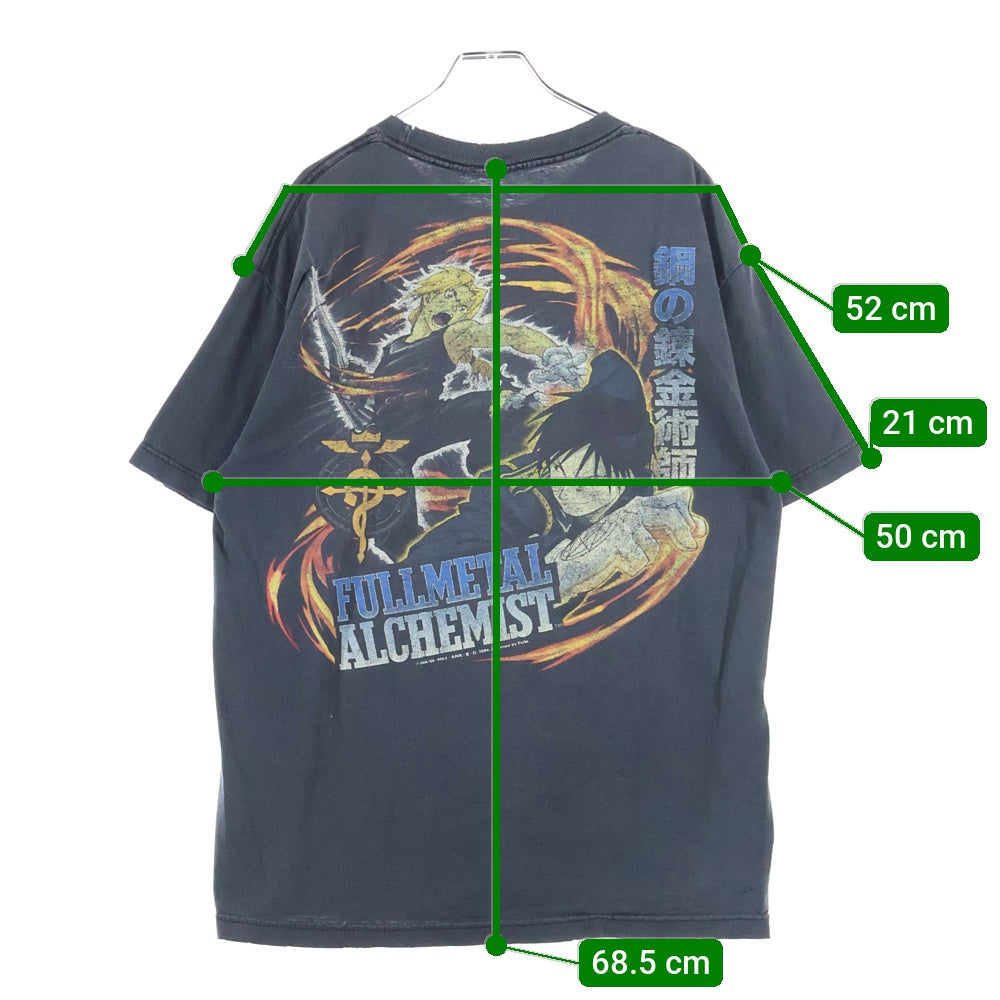 VINTAGE(ヴィンテージ) Fullmetal Alchemist 鋼の錬金術師 キャラクター プリンテッドTシャツ カットソー ブラック