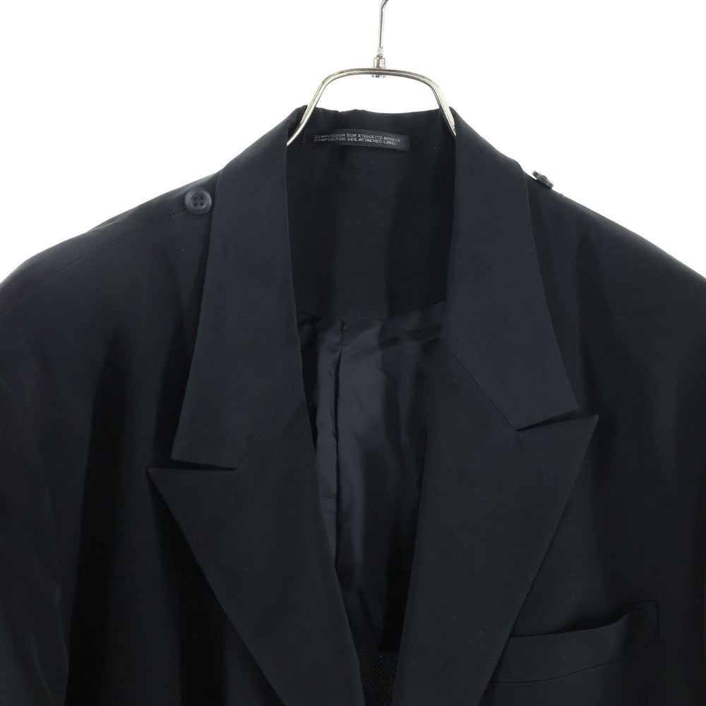 Yohji Yamamoto(ヨウジヤマモト) 25SS TA TUXEDO ATTACHABLE COLLAR JACKET TAタキシード アッタチャブル カラー ジャケット ブラック HP-J20-500