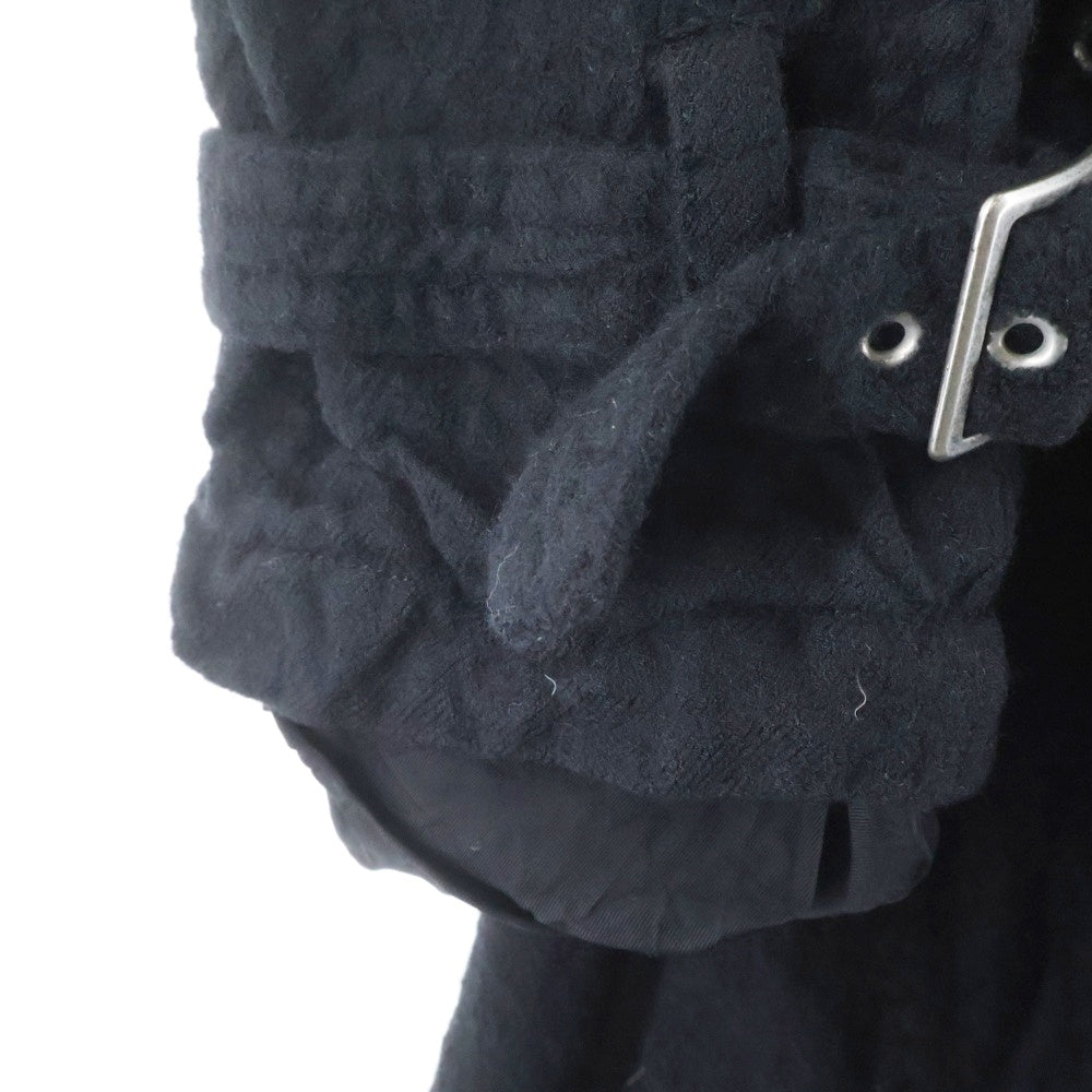 JUNYA WATANABE COMME des GARCONS(ジュンヤワタナベ コムデギャルソン) 07AW シワ加工 ジップデザイン 縮絨 ウールトレンチコート ブラック
