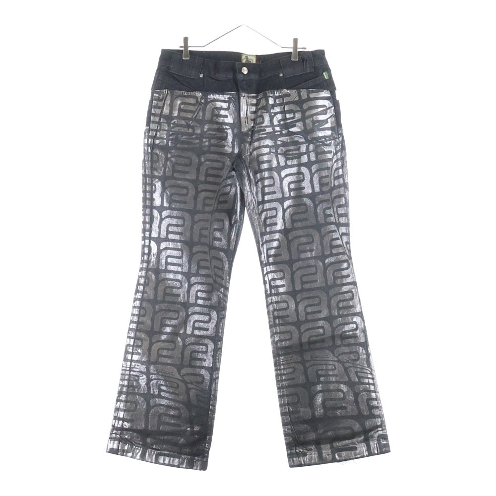 Heaven by Marc Jacobs(ヘブンバイマークジェイコブス) Barragan Foil Pants バラガン スタッズ装飾 デニムパンツ グレー 3F3RBT063D04