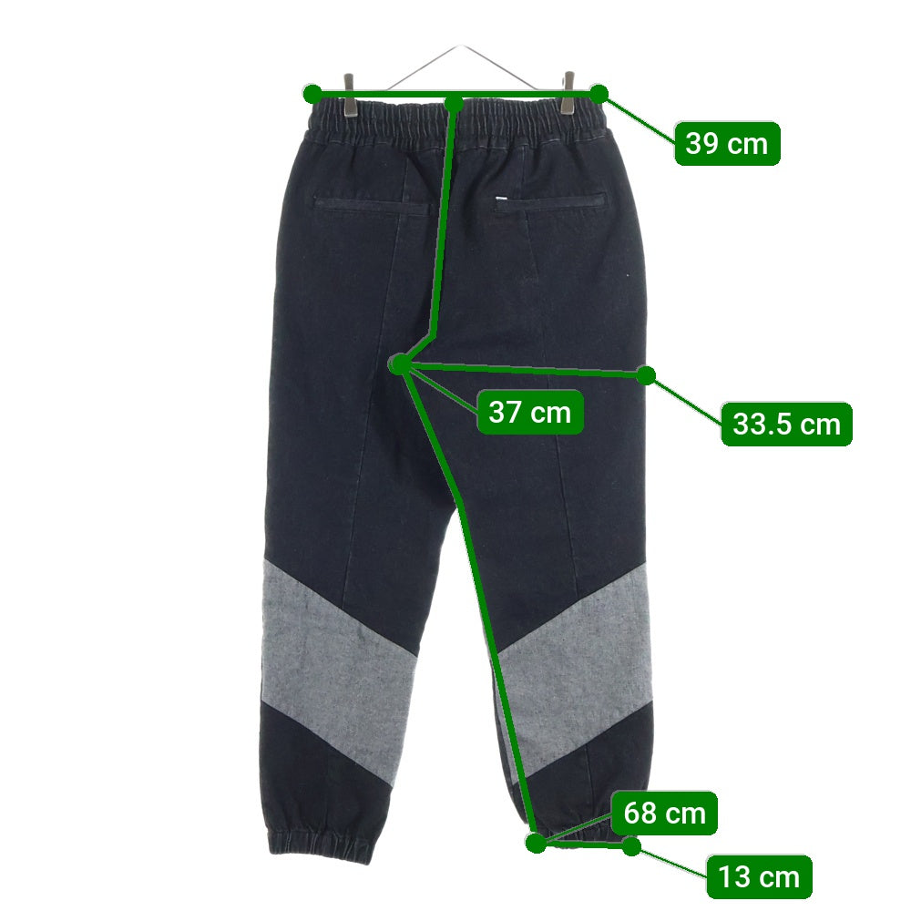 SAPEur(サプール) 21AW DENIM TRACK PANTS デニムトラックパンツ ブラック