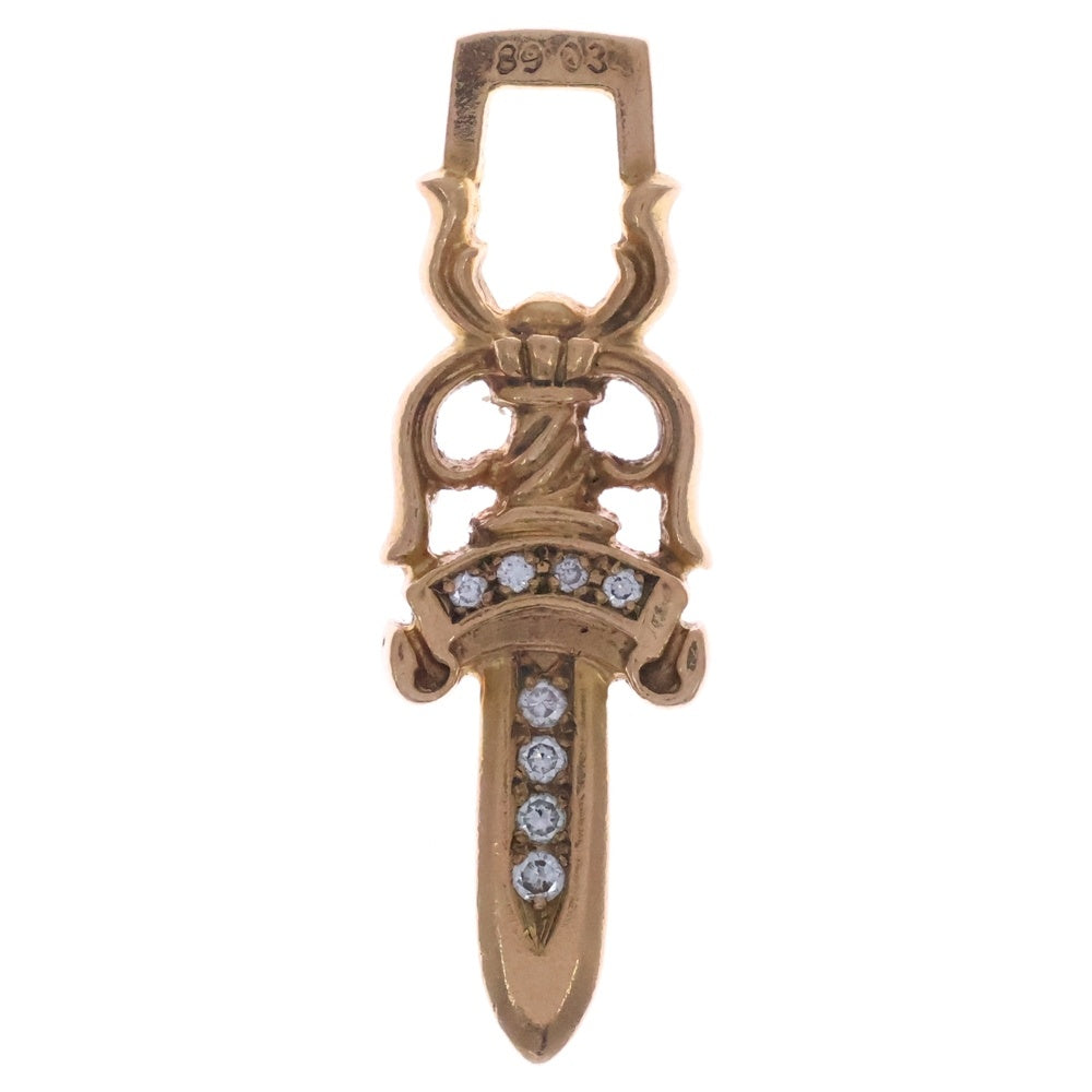 CHROME HEARTS(クロムハーツ) 22K #10 DAGGER A/DIA #10ダガー アフターPAVEダイヤ ペンダントトップ ゴールド BCA032