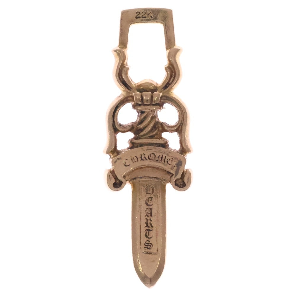 CHROME HEARTS(クロムハーツ) 22K #10 DAGGER A/DIA #10ダガー アフターPAVEダイヤ ペンダントトップ ゴールド BCA032