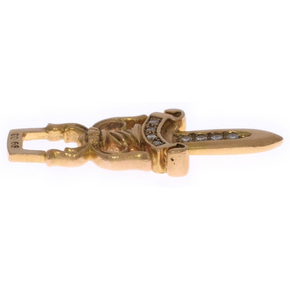 CHROME HEARTS(クロムハーツ) 22K #10 DAGGER A/DIA #10ダガー アフターPAVEダイヤ ペンダントトップ ゴールド BCA032