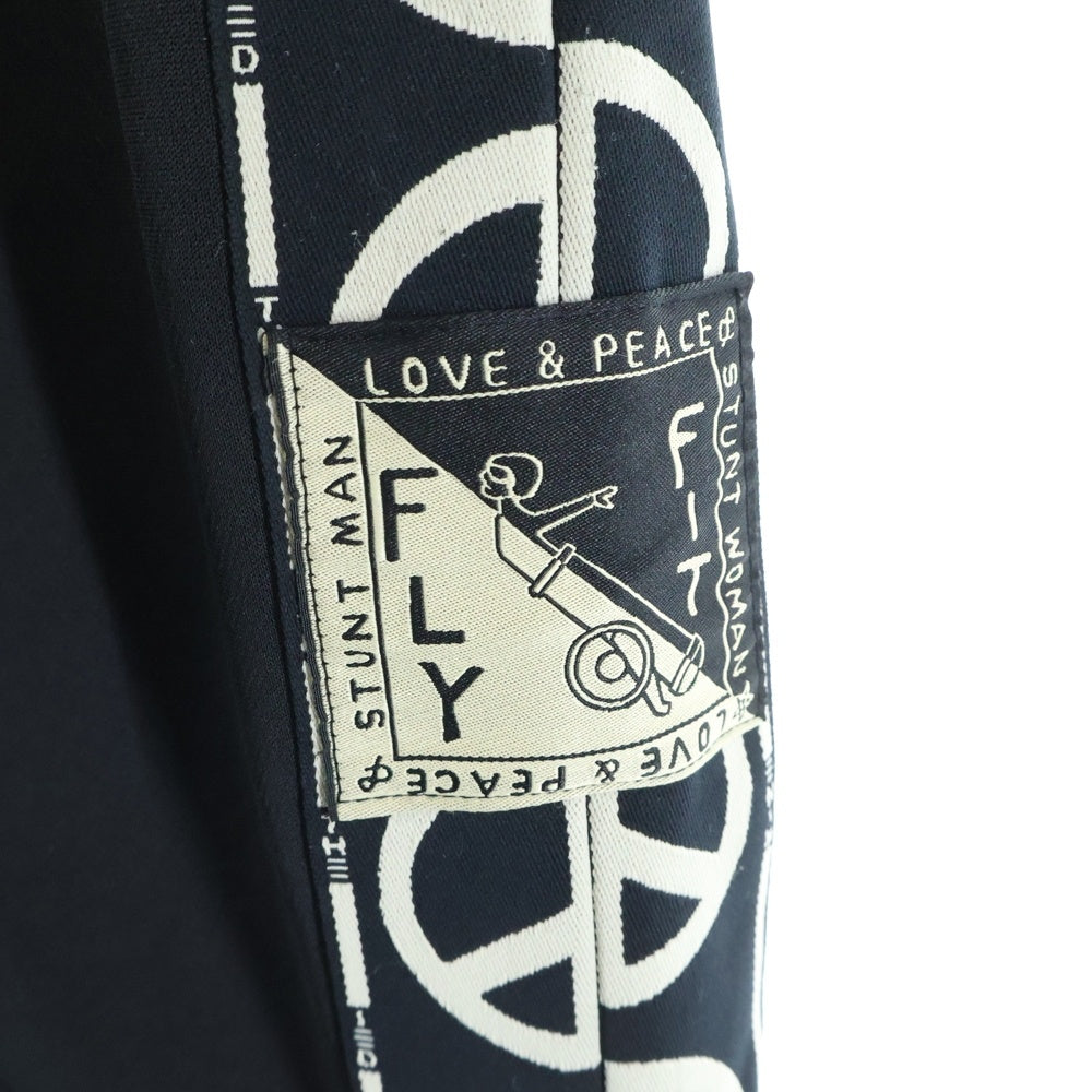 KAPITAL(キャピタル) TH DD スムースジャージ フレア トラックパンツ ブラック K2503LP106