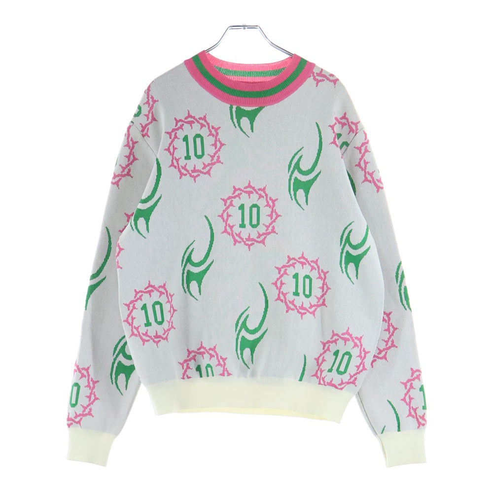 LANDLORD(ランドロード) Frazier Tattoo Knit フレイジャー タトゥー ニット ホワイト/ピンク SS20-FTK