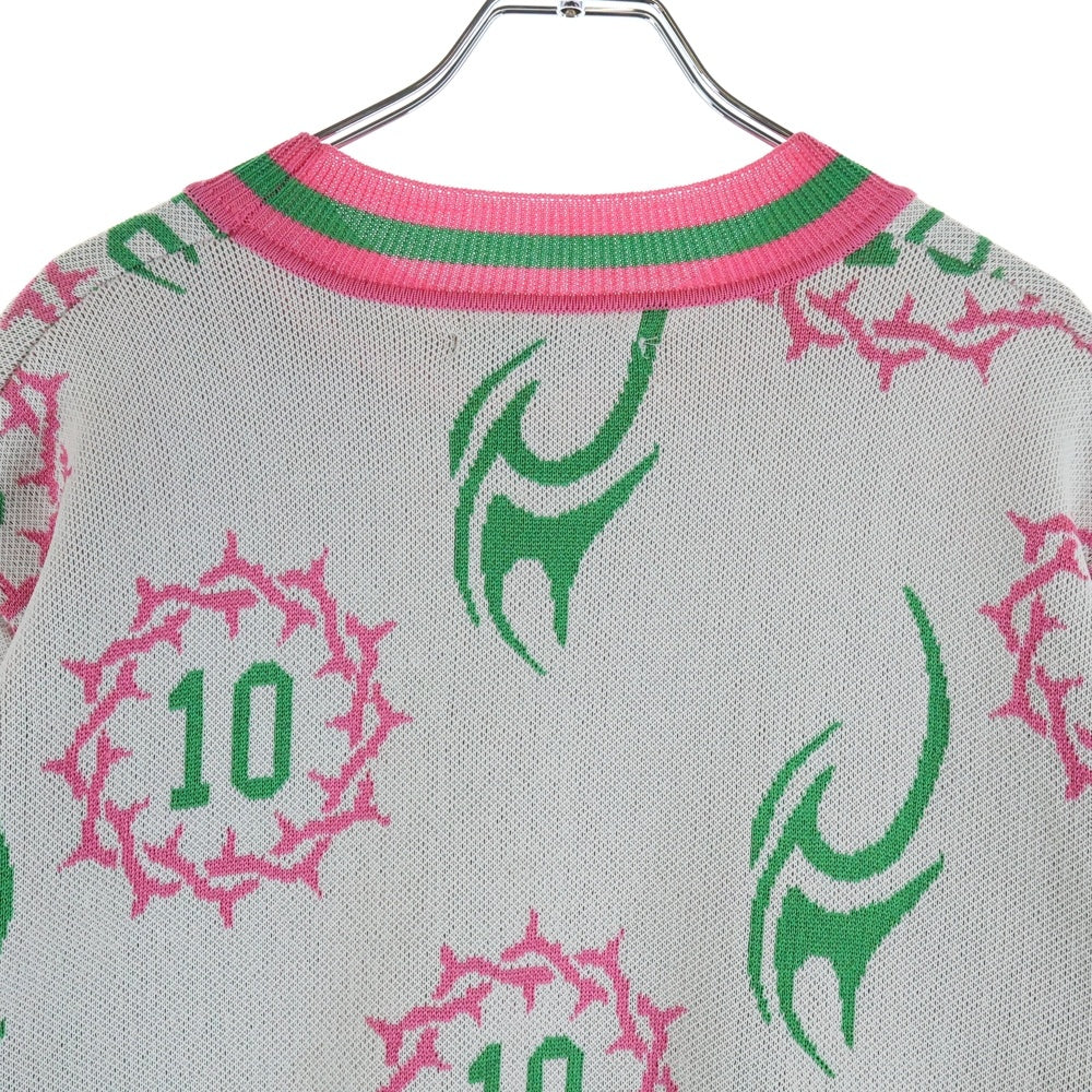 LANDLORD(ランドロード) Frazier Tattoo Knit フレイジャー タトゥー ニット ホワイト/ピンク SS20-FTK