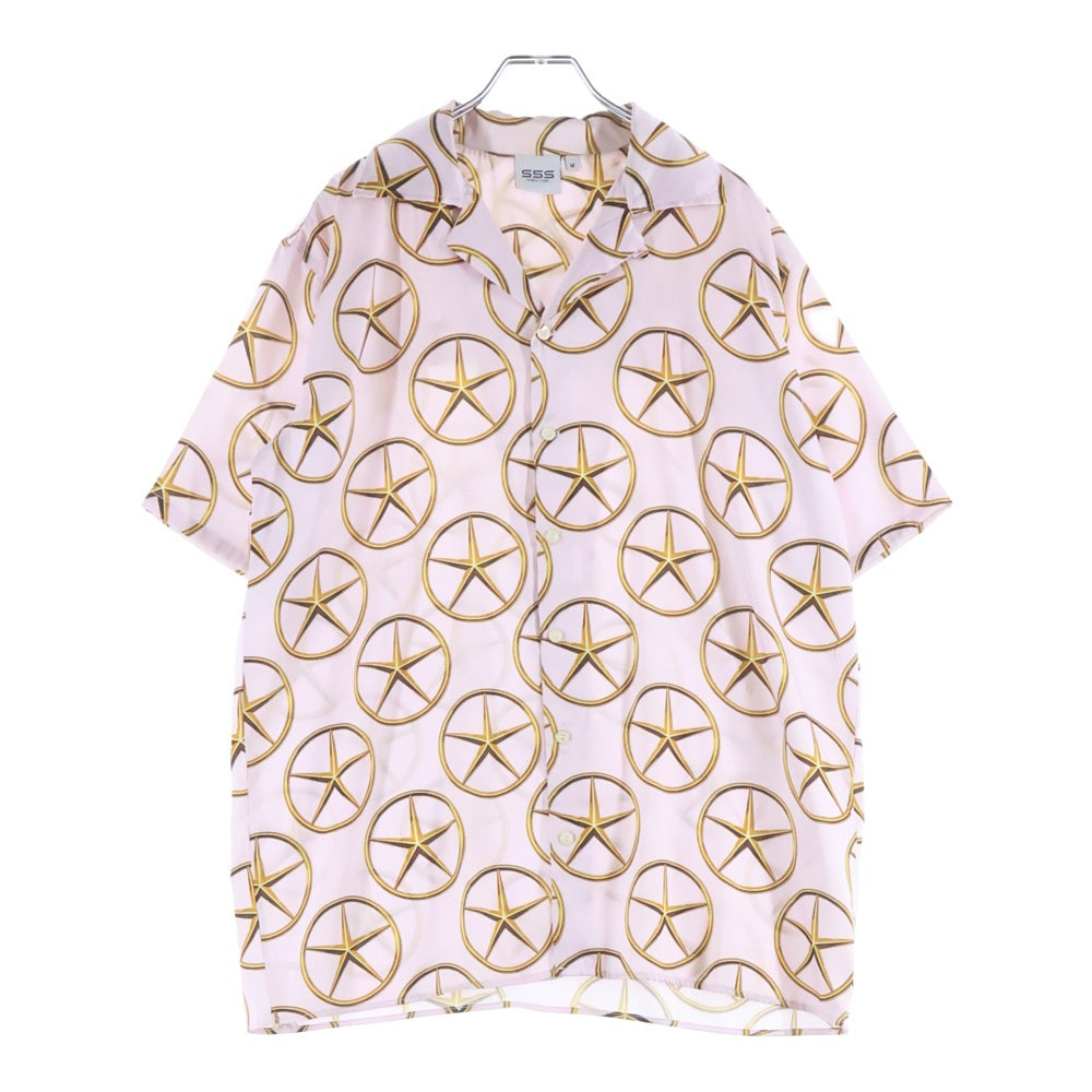 SSS WORLD CORP(トリプルエスワールドコープ) Star Medallion print Shirt スター メダリオン プリント 半袖シャツ ピンク