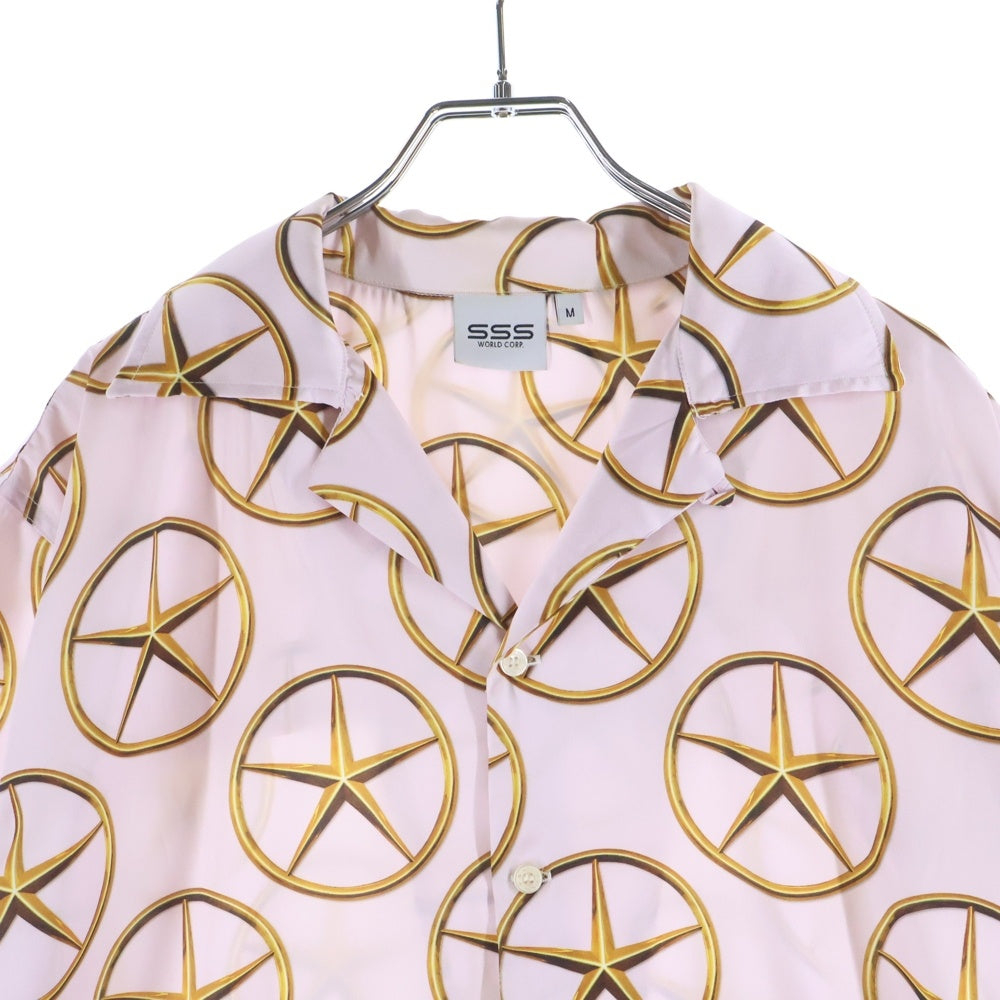 SSS WORLD CORP(トリプルエスワールドコープ) Star Medallion print Shirt スター メダリオン プリント 半袖シャツ ピンク