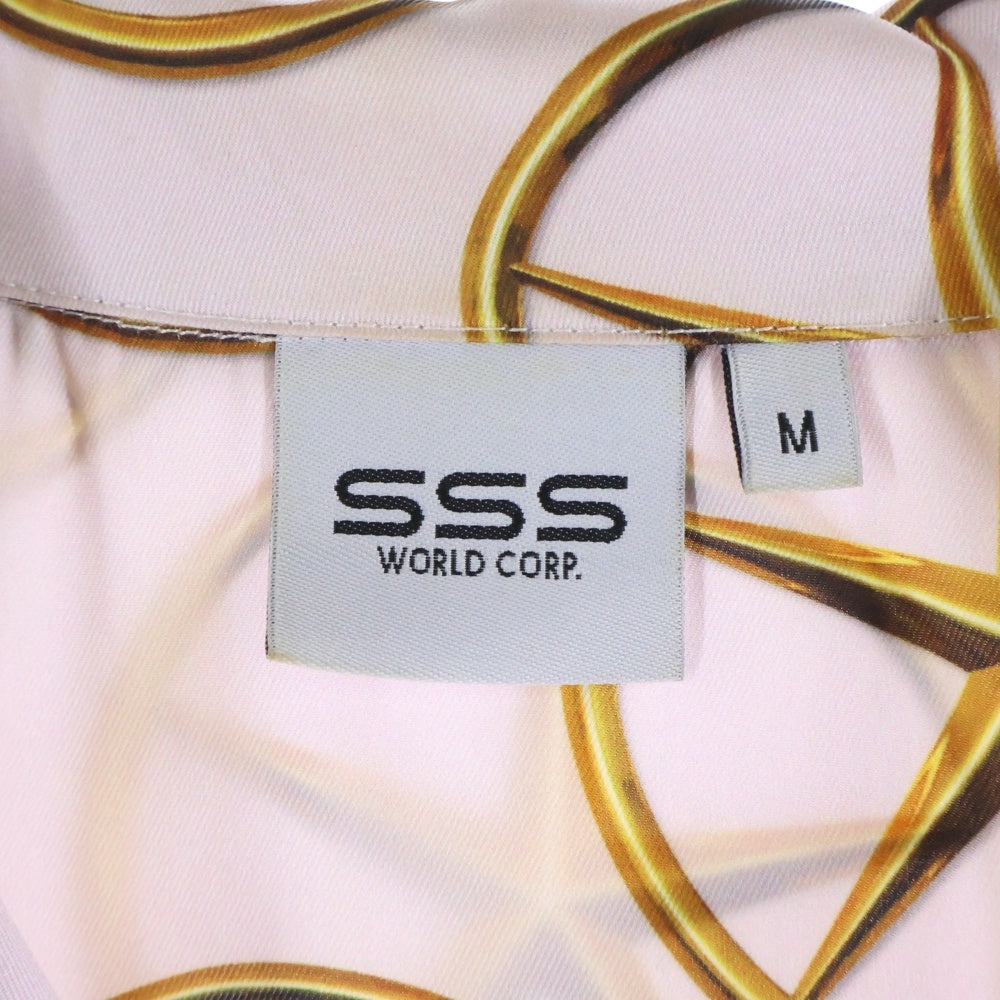 SSS WORLD CORP(トリプルエスワールドコープ) Star Medallion print Shirt スター メダリオン プリント 半袖シャツ ピンク