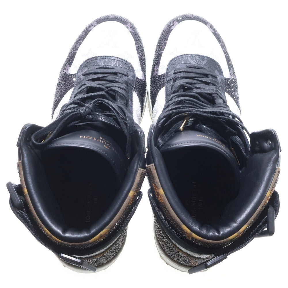 LOUIS VUITTON(ルイヴィトン) リヴォリライン ラインストーン装飾 モノグラムハイカットスニーカー ホワイト