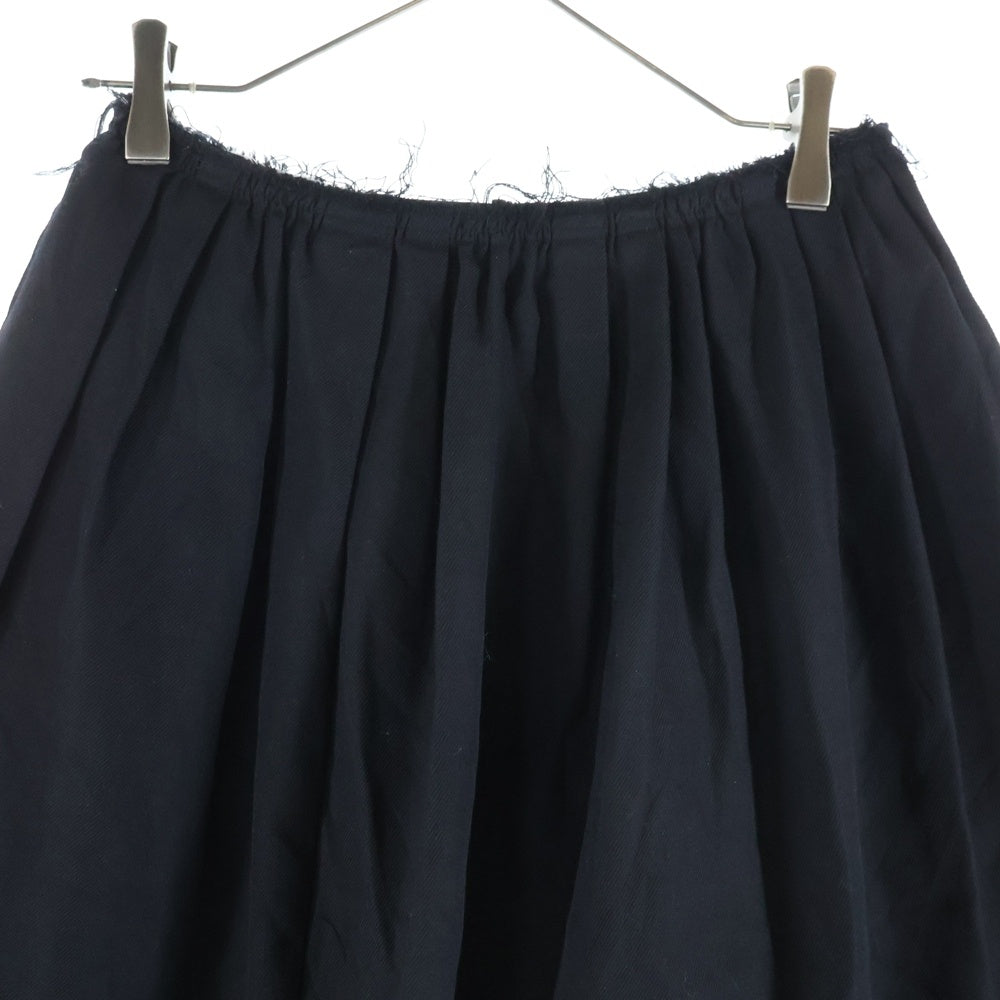 COMME des GARCONS(コムデギャルソン) 23SS カットオフ ウール ロングスカート レディース ブラック RK-S005