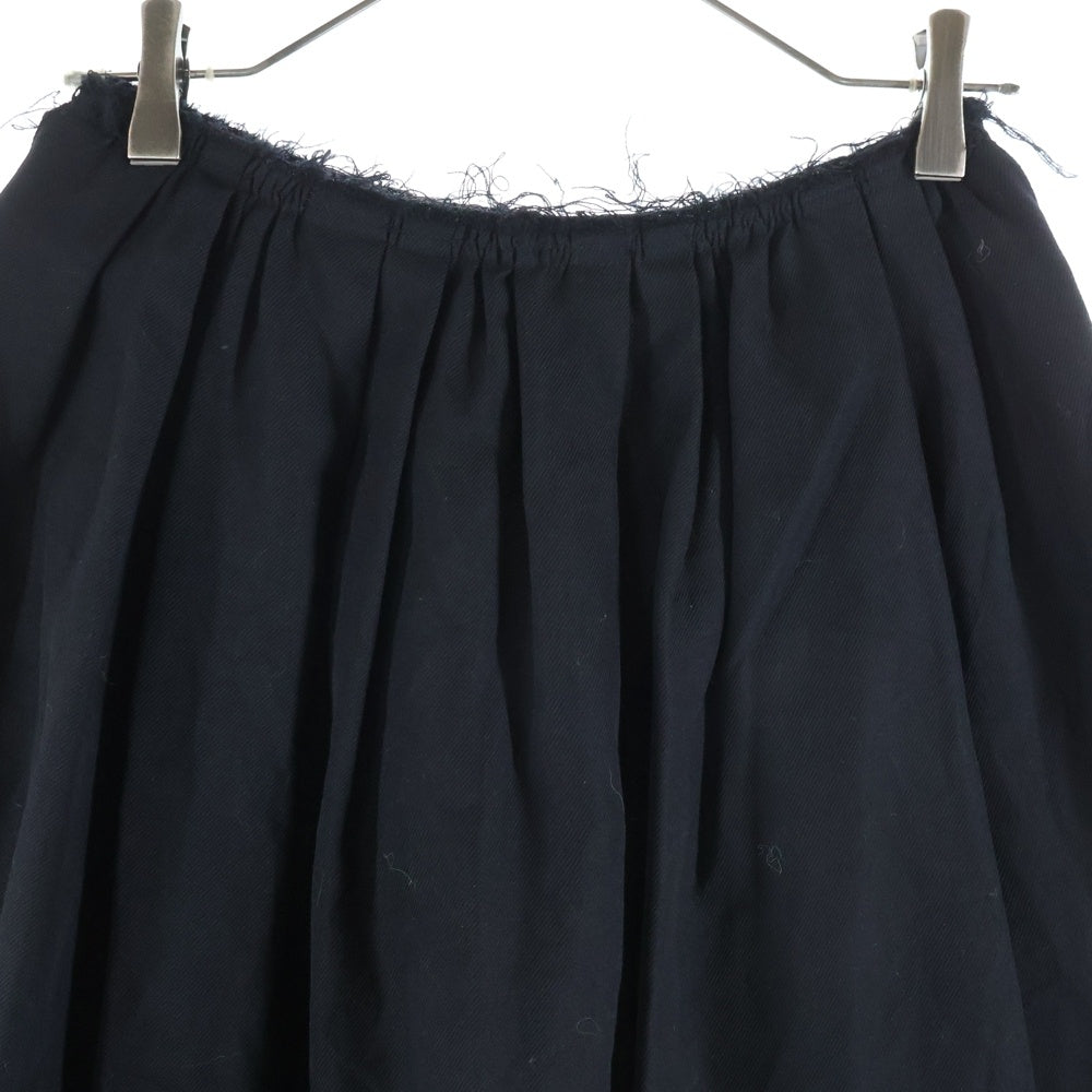 COMME des GARCONS(コムデギャルソン) 23SS カットオフ ウール ロングスカート レディース ブラック RK-S005
