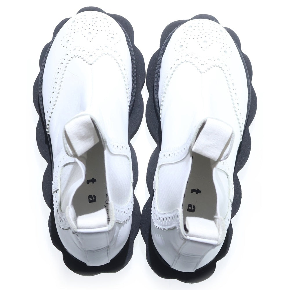 TAO COMME des GARCONS(タオコムデギャルソン) 25SS ステア スムース レザー サイドゴアブーツ ホワイト TO-K104 レディース