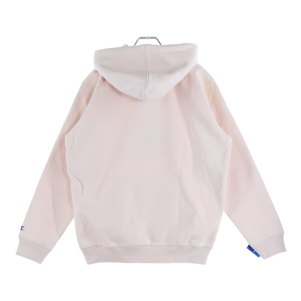 SUPREME(シュプリーム) 17AW Champion Stacked C Hooded Sweatshirt チャンピオン スタックドC ロゴ刺繍 プルオーバースウェットパーカー フーディー ピンク
