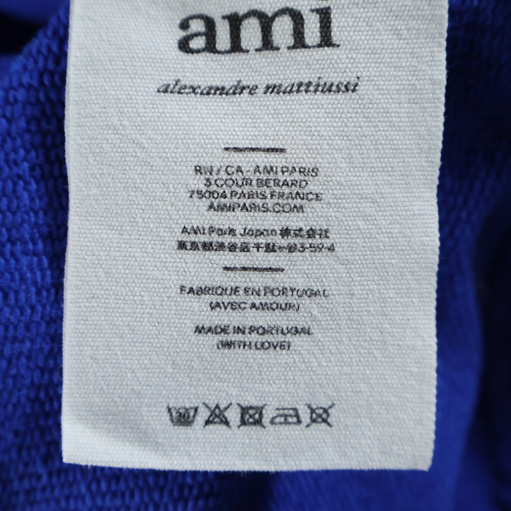 AMI Alexandre Mattiussi(アミアレクサンドルマテュッシ) Sweatshirt ロゴ刺繍 クルーネックスウェットトレーナー ブルー A21FJ028.747
