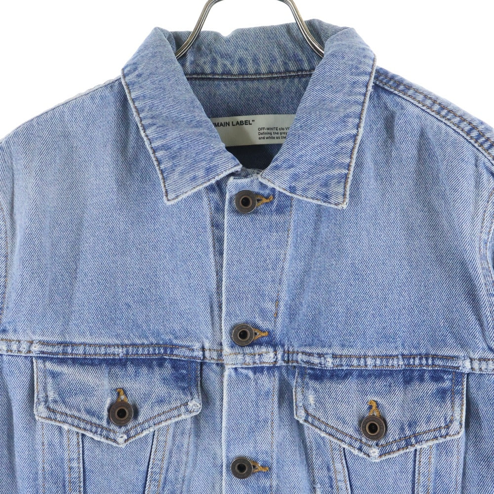 OFF-WHITE(オフホワイト) 19AW Denim Jacket バックスプレーロゴ チャーム デニムジャケット インディゴ OMYE005E19386045