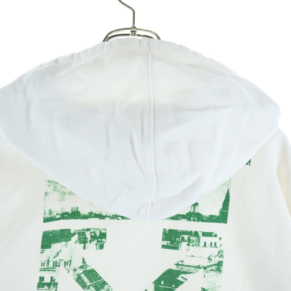OFF-WHITE(オフホワイト) 16SS Arrow Hoodie アローロゴ プルオーバースウェットパーカー フーディー ホワイト OWBB016S18003233