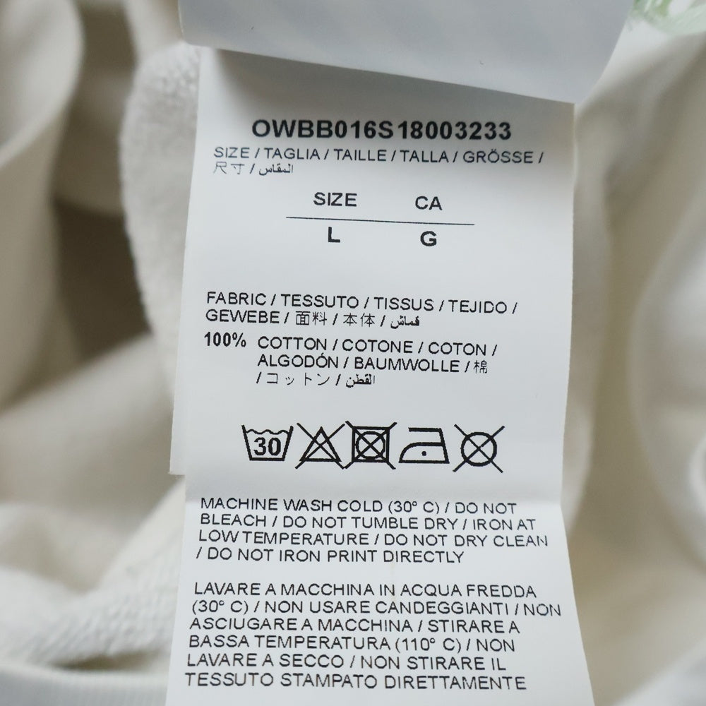 OFF-WHITE(オフホワイト) 16SS Arrow Hoodie アローロゴ プルオーバースウェットパーカー フーディー ホワイト OWBB016S18003233
