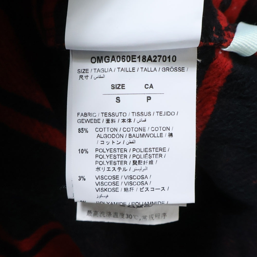 OFF-WHITE(オフホワイト) 18AW Check shirt 長袖チェックシャツ ネルシャツ レッド OMGA060E18A27010