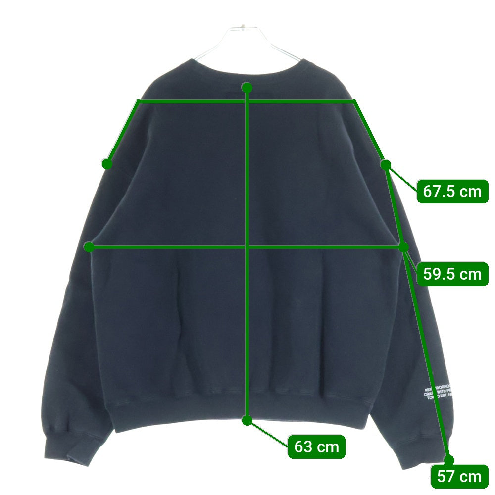 NEIGHBORHOOD(ネイバーフッド) 23AW PLAIN SWEATSHIRT LS クルーネックスウェットトレーナー ブラック 232FPNH-CSM01