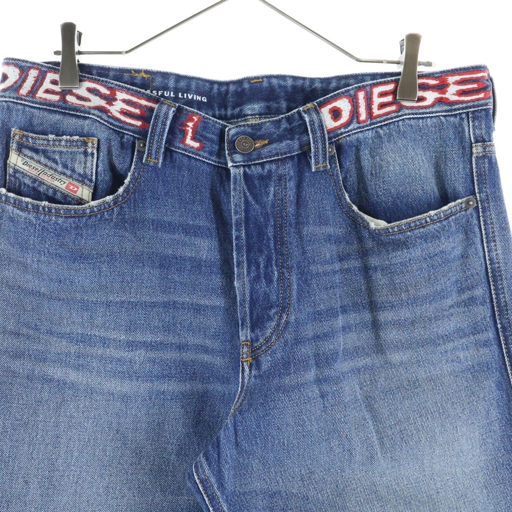 DIESEL(ディーゼル) 23SS 2010 D-MAC ウエストロゴ刺繍 ストレートデニムパンツ インディゴ A03564