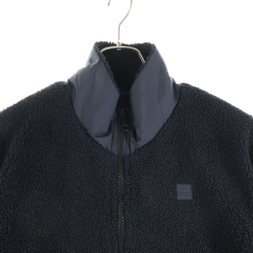 DIESEL(ディーゼル) F.Z.HOODIE-OUT ジップアップ ボアフリースジャケット ブラック A16005