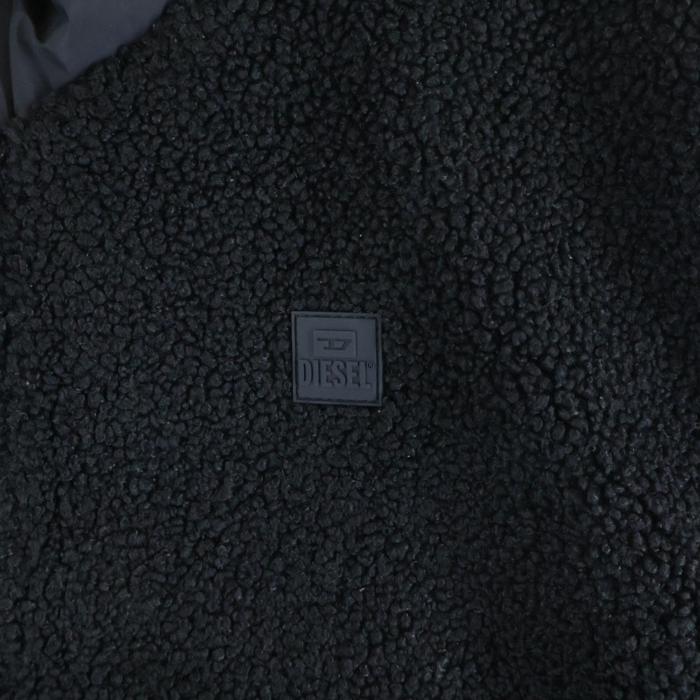 DIESEL(ディーゼル) F.Z.HOODIE-OUT ジップアップ ボアフリースジャケット ブラック A16005
