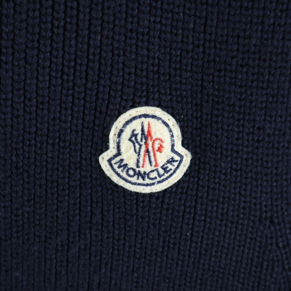 MONCLER(モンクレール) MAGLIONE TRICOT GILET ロゴワッペン ダウン切替 ニットベスト ネイビー 120919436800
