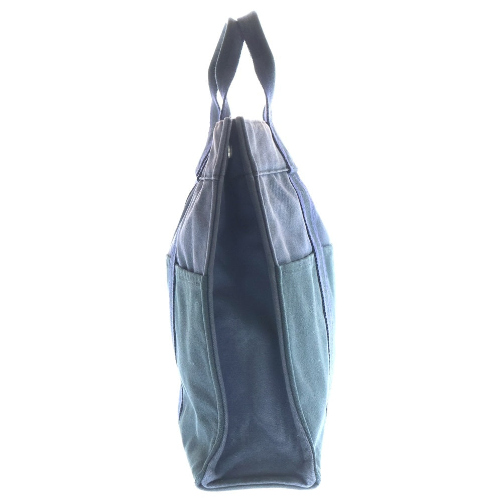 HERMES(エルメス) フールトゥ バイカラー キャンバストートバッグ ネイビー