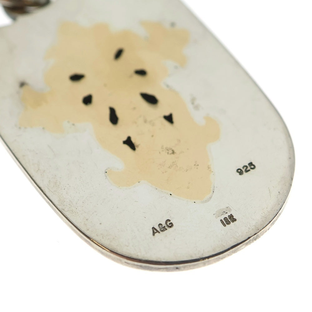 A&G(エーアンドジー) 18K Cross Dog Tag クロス ドッグタグ シルバー/ゴールド