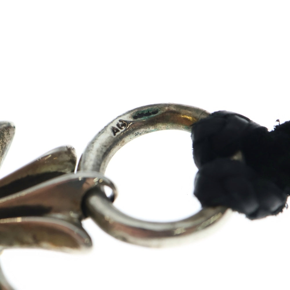 A&G(エーアンドジー) LARGE CROSS LEATHER BRAID ラージクロス レザーブレイド ペンダントトップ シルバー