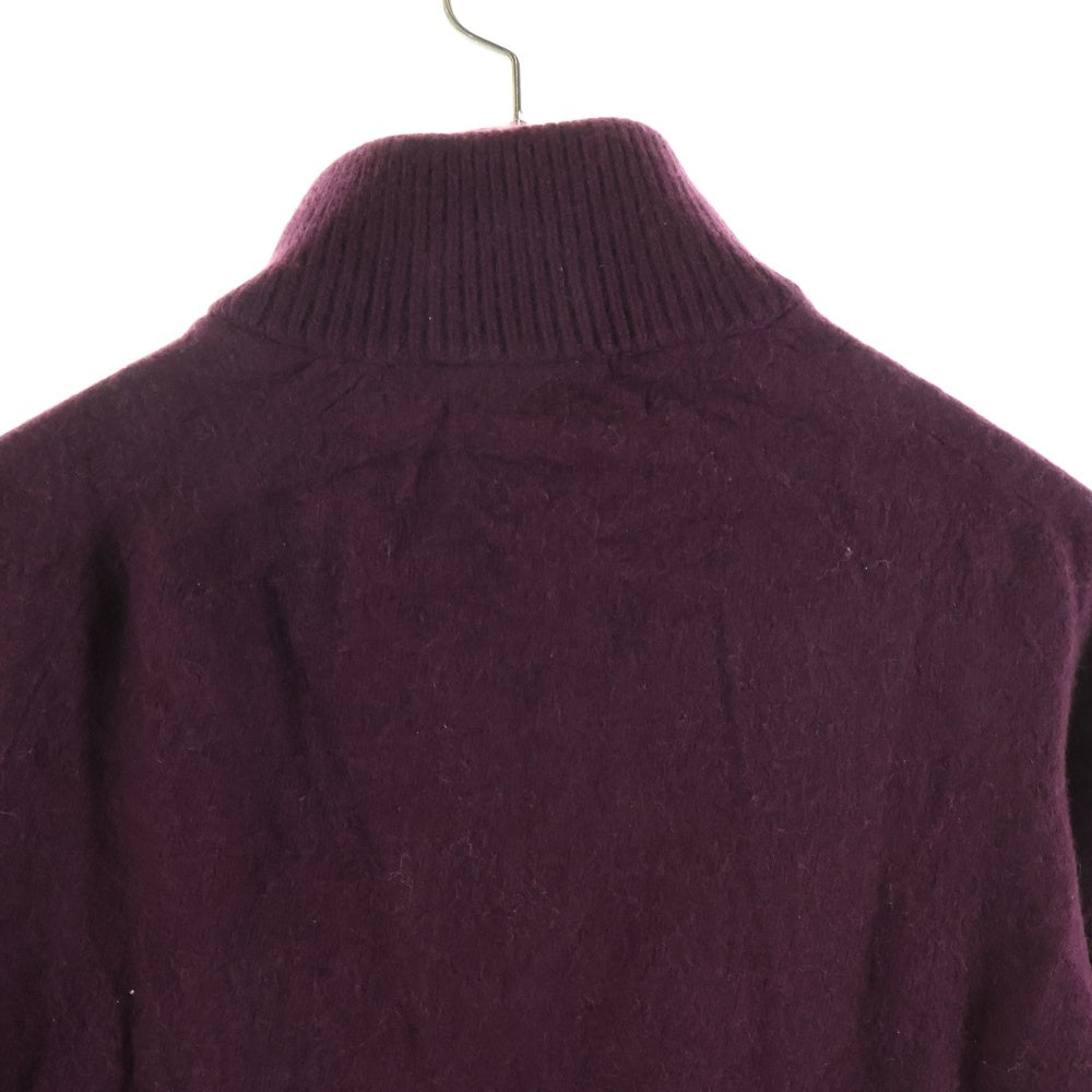 PRADA(プラダ) ハーフジップ エルボーパッチ ジップニット レッド UMA599 R162 1GE5