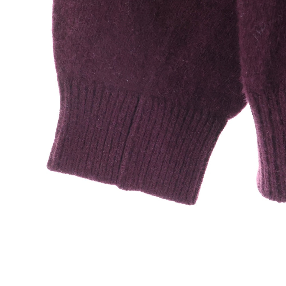 PRADA(プラダ) ハーフジップ エルボーパッチ ジップニット レッド