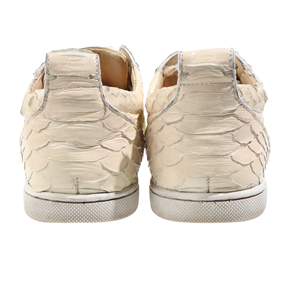 CHRISTIAN LOUBOUTIN(クリスチャンルブタン) パイソン スタッズ スニーカー ローカットスニーカー ホワイト