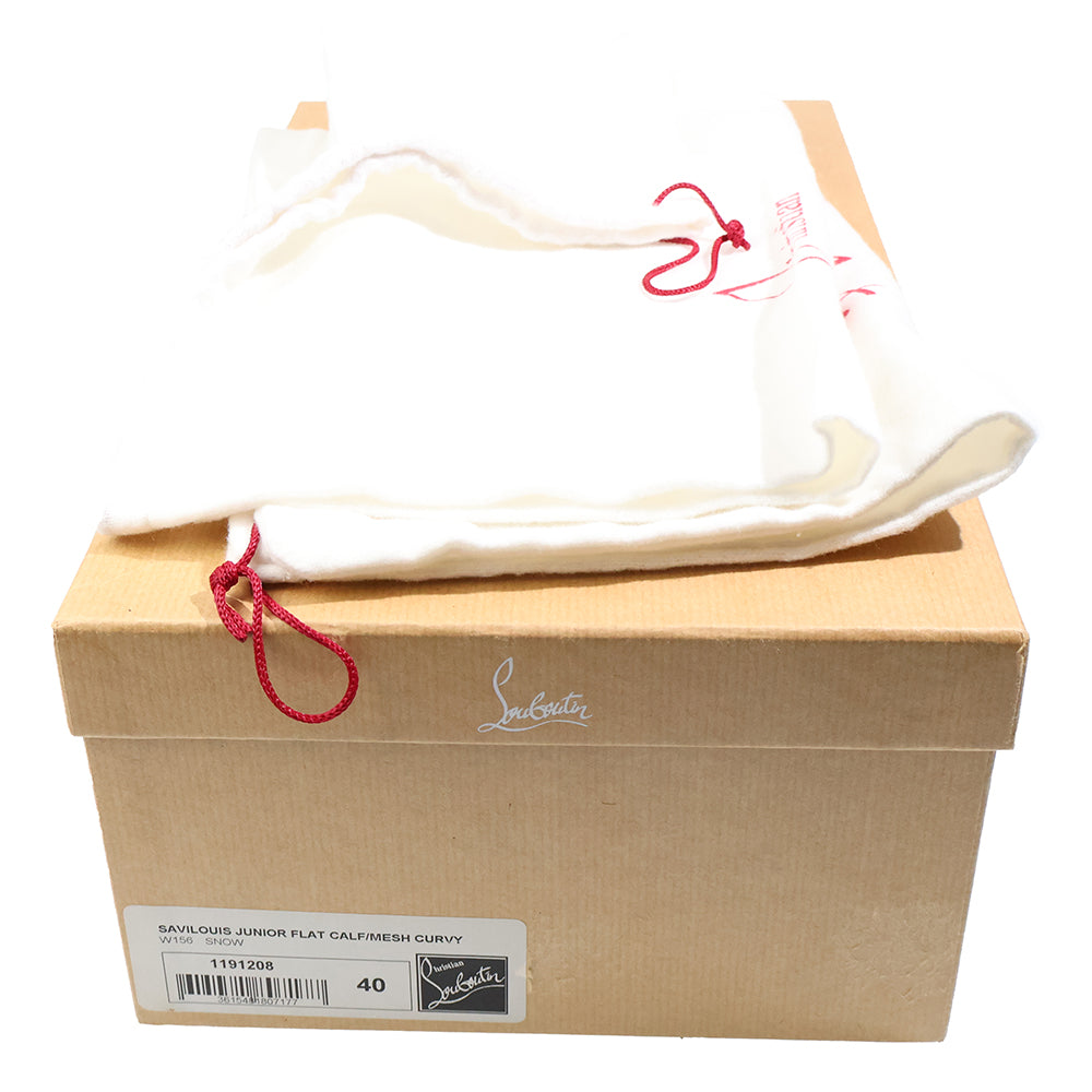 CHRISTIAN LOUBOUTIN(クリスチャンルブタン) パイソン スタッズ スニーカー ローカットスニーカー ホワイト