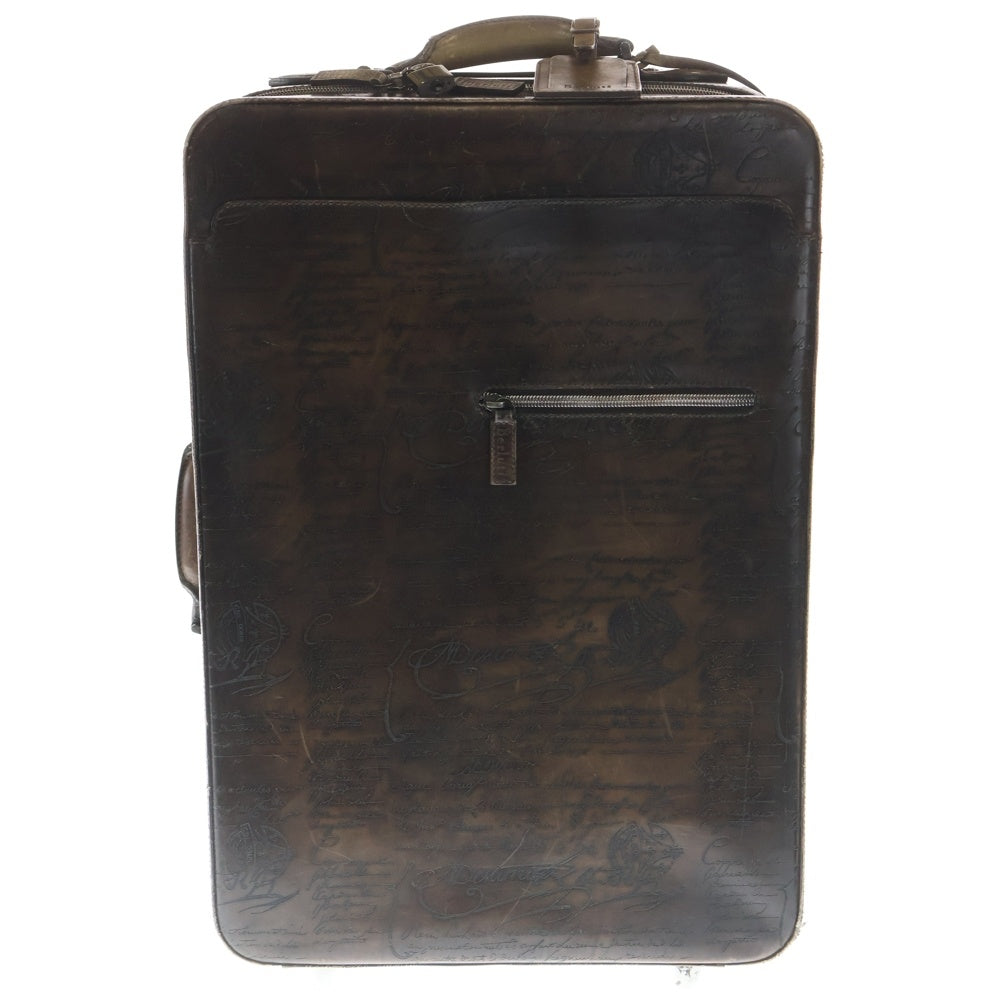 Berluti(ベルルッティ) フォーミュラ カリグラフィ スクリットレザーキャリーケース スーツケース ブラウン