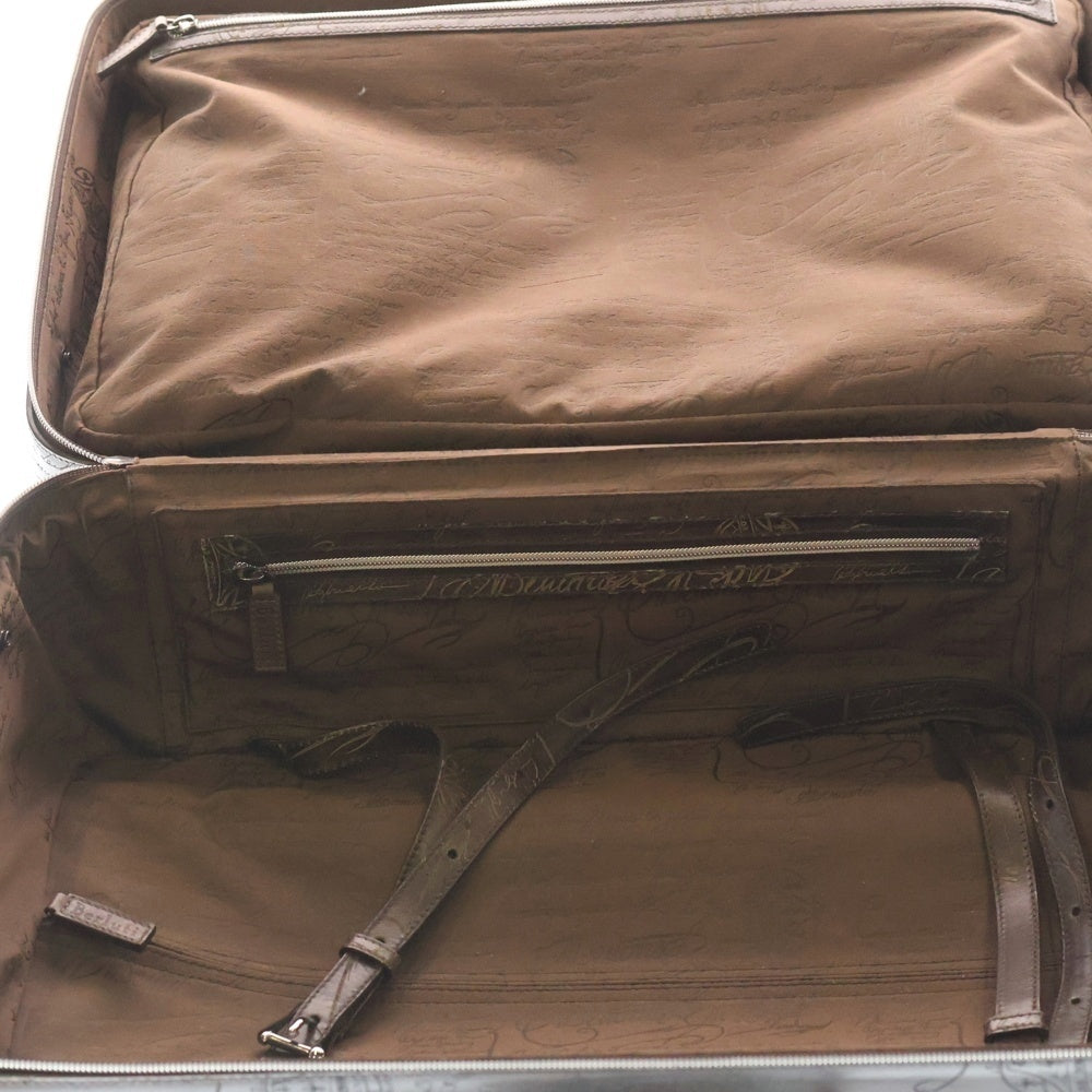 Berluti(ベルルッティ) フォーミュラ カリグラフィ スクリットレザーキャリーケース スーツケース ブラウン