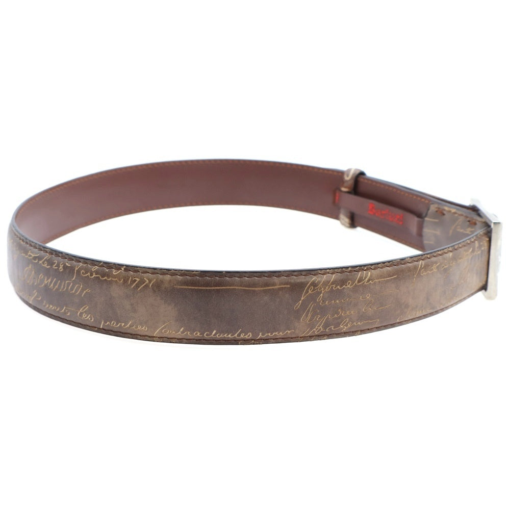 Berluti(ベルルッティ) カリグラフィ スクリットレザーベルト ブラウン