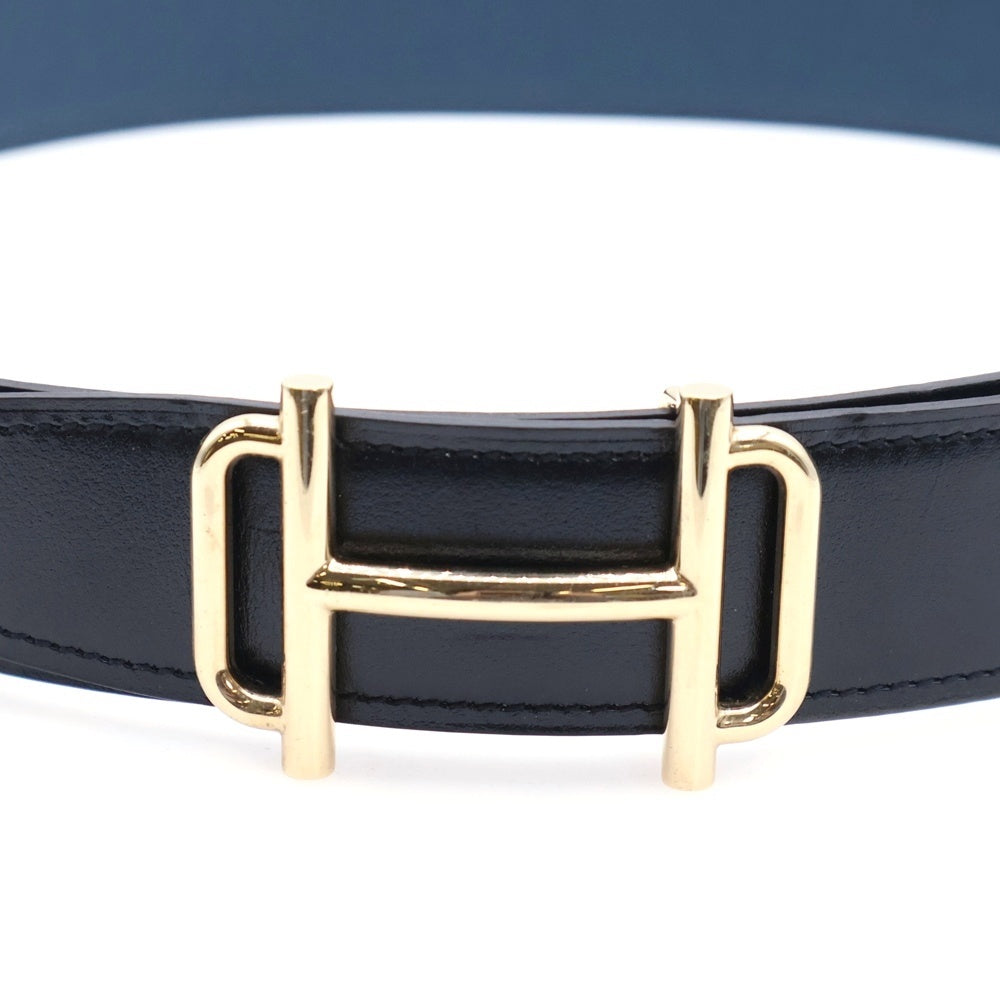 HERMES(エルメス) コンスタンス ロワイヤル Hロゴバックル リバーシブルレザーベルト ブラック/ネイビー C刻印