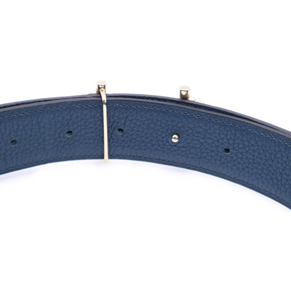 HERMES(エルメス) コンスタンス ロワイヤル Hロゴバックル リバーシブルレザーベルト ブラック/ネイビー C刻印